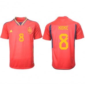 Maillot de foot Espagne Koke #8 Domicile Monde 2022 Manches Courte